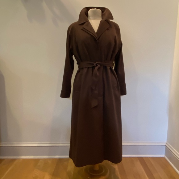 Talbots Womens Olive Green Classic Trench Coat / Removable Lining/ Size 4 Petite - Picture 2 of 15